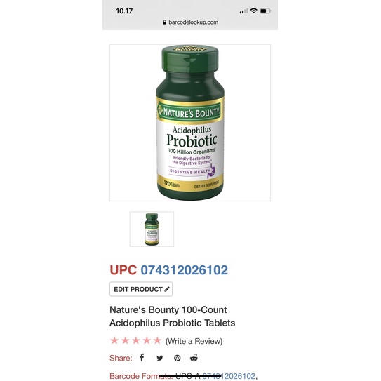 Nature Natures Nature's Bounty probiotik, Acidophilus Probiotic Probiotik Pencernaan Bakteri Usus