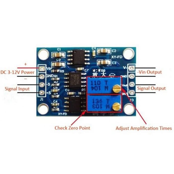 AD620 High Precision uV/mV Voltage Amplifier Signal Amplifier Module