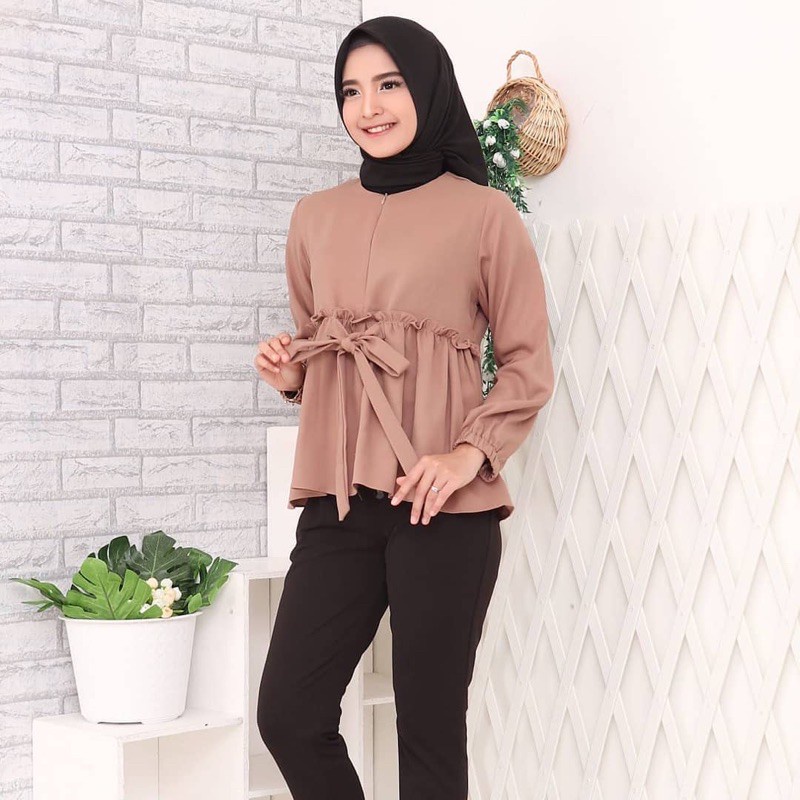 (MGA) BLOUSE DELION REMPEL DAILY BUSUI BLOUSE MOSCREPE PREMIUM