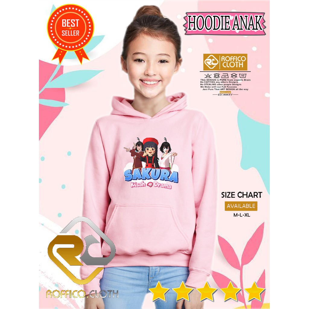 JAKET ANAK / HOODIE ANAK / Sweater anak / perempuan sakura school simulator RFC umur 3-11THN