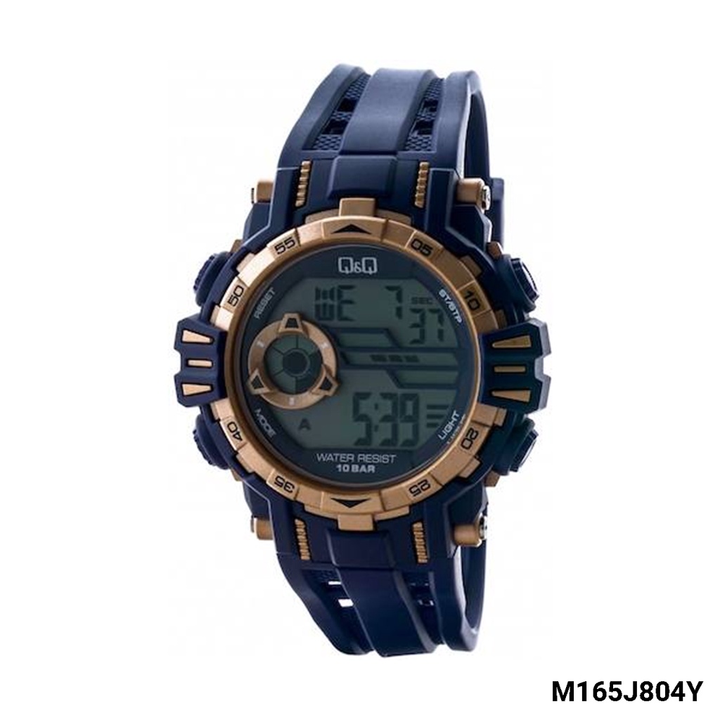 Jam Tangan Pria Casual Sporty Rubber Digital Original Q&amp;Q QnQ QQ M165 M165J Series