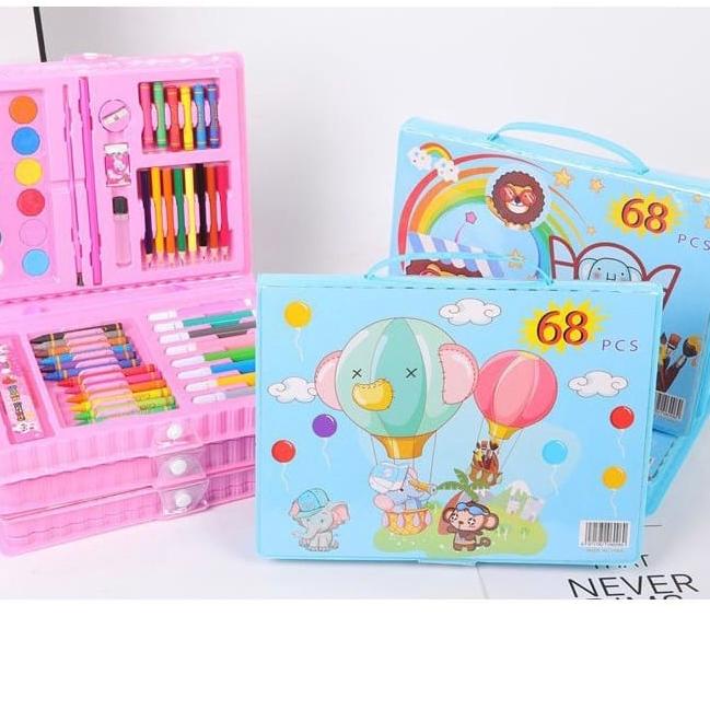 

✓ Crayon Set 68pcs / Krayon Mewarnai Anak 68pcs / Pensil Warna Set 68pcs
