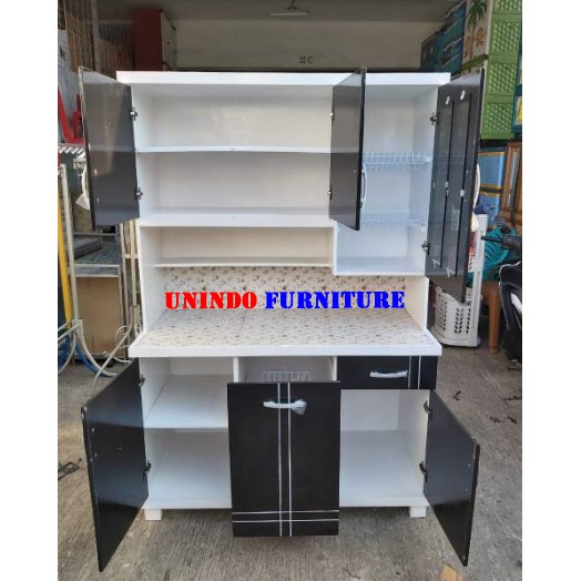 LEMARI DAPUR KITCHEN SET KAYU 3 PINTU HITAM