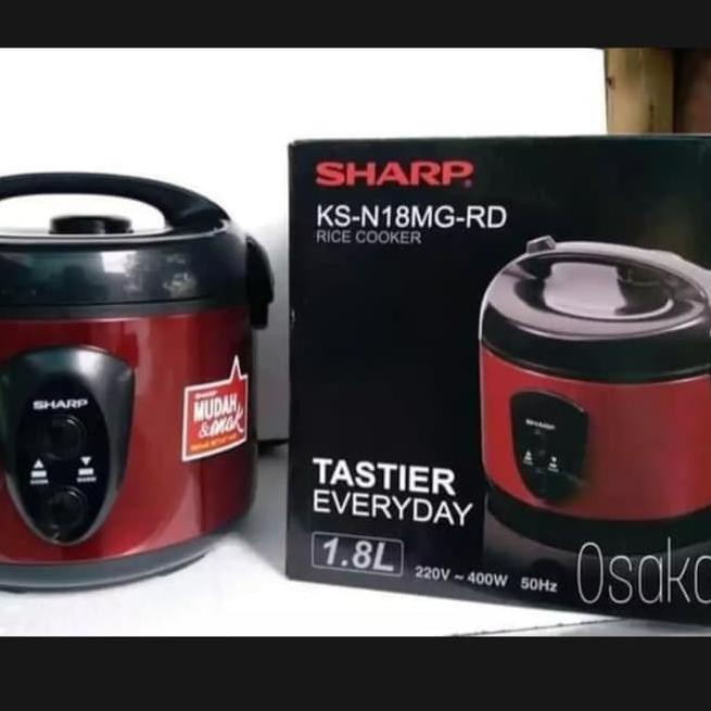 Rice Cooker Magic Com Sharp 1,8 Liter  Liter KS-N18MG-Merah