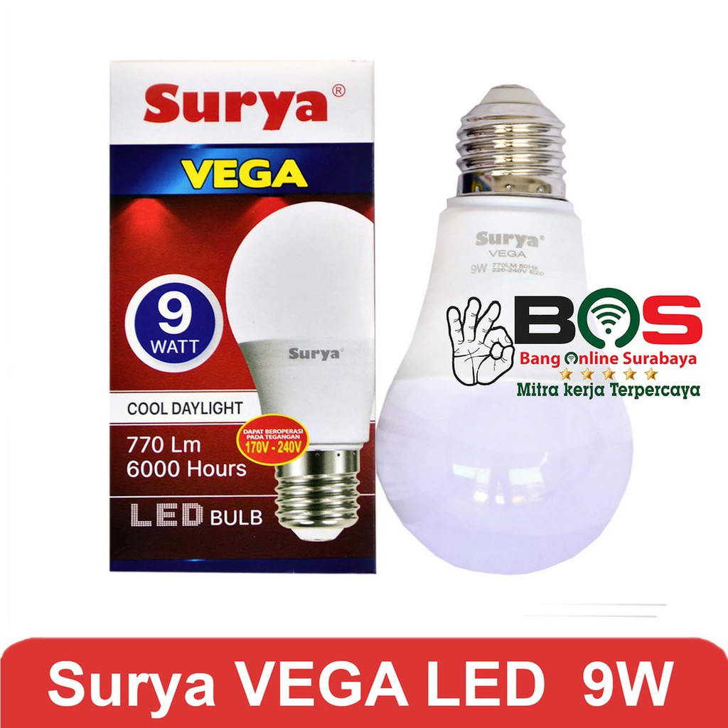 Bohlam Lampu LED Surya Vega 9 Watt Surya Vega 9 Watt