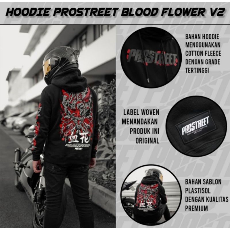 Hoodie Prostreet Blood Flower V2 Uk.L LIMITED EDITION