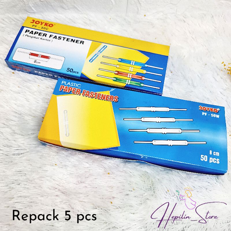 

Joyko Paper Fastener Repack 5 pcs / Acco Joyko Per 5 Pcs