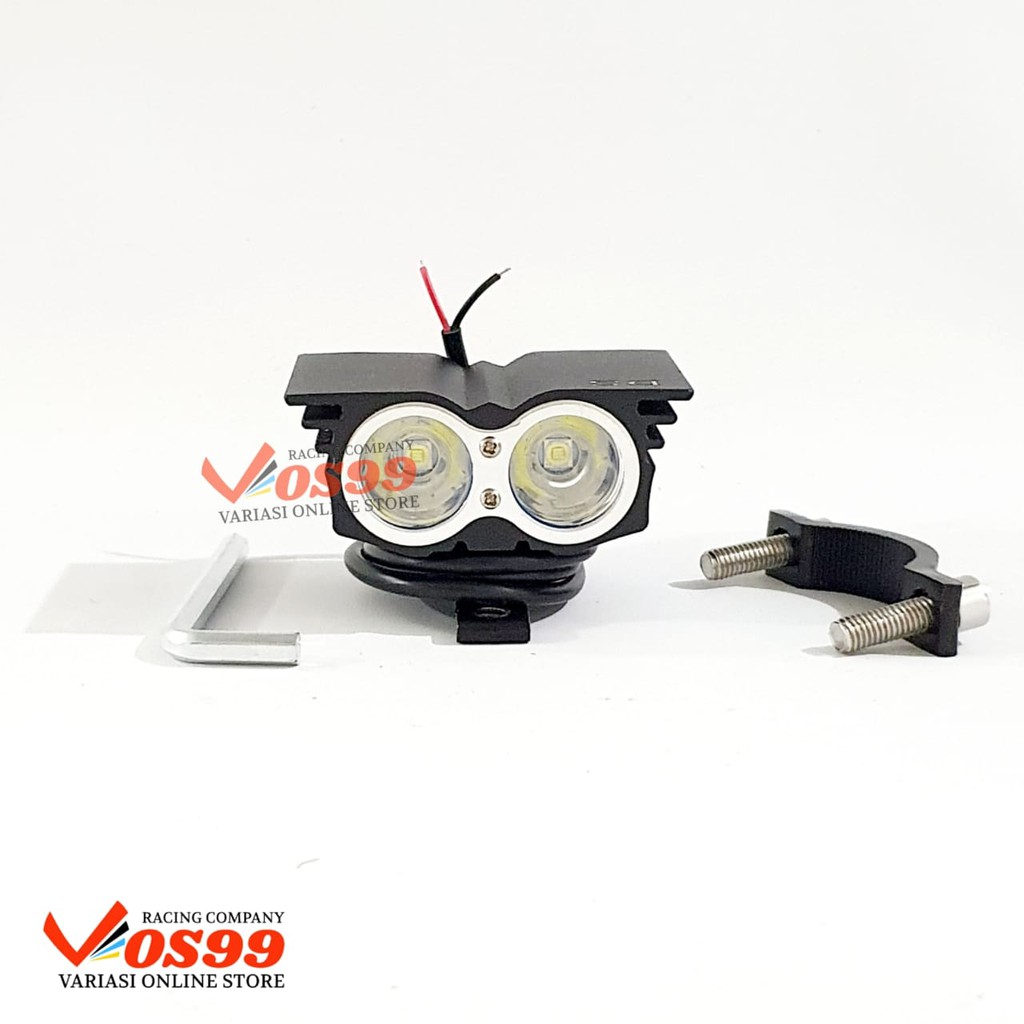 Lampu Tembak LED Motor / Lampu Tembak Sorot Owl 2 Mata Bisa Untuk Semua Jenis Motor