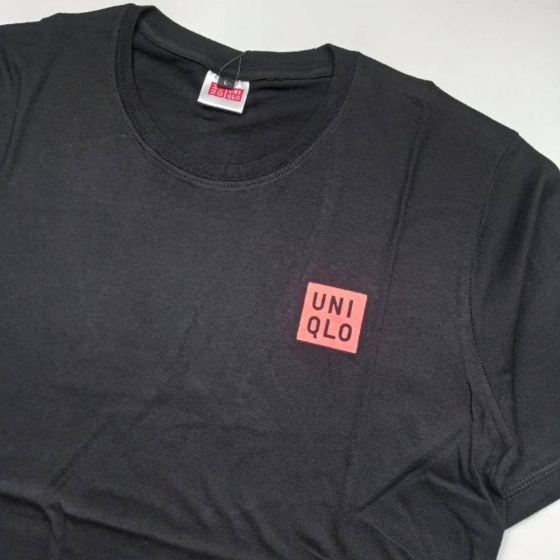 T-shirt black uniqlo logo / baju distro atasan terpopuler terlaris pakaian dewasa remaja pria wanita unisex-3