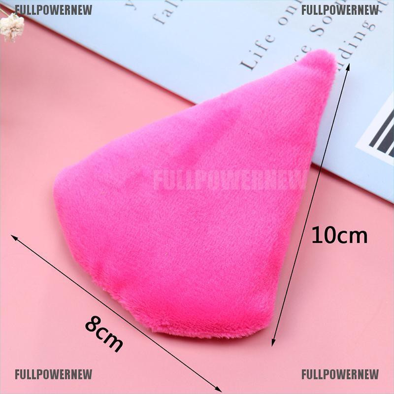 Spons Puff Mini Bentuk Segitiga Bahan Velvet Untuk Makeup