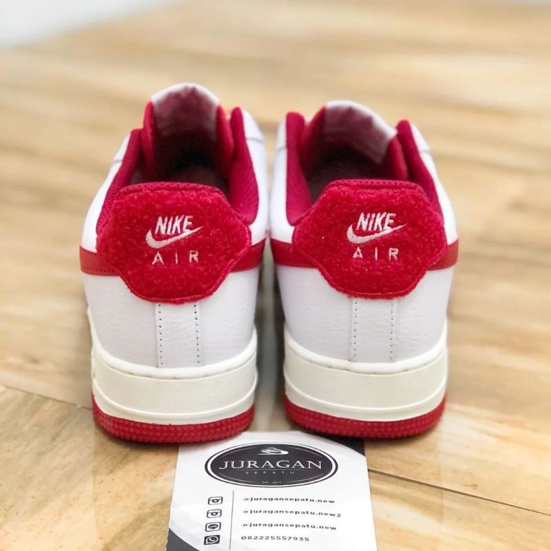 Nike Air Force 1 '07 LV8 &quot;Varsity Jacket&quot; White/Gym Red-Sail