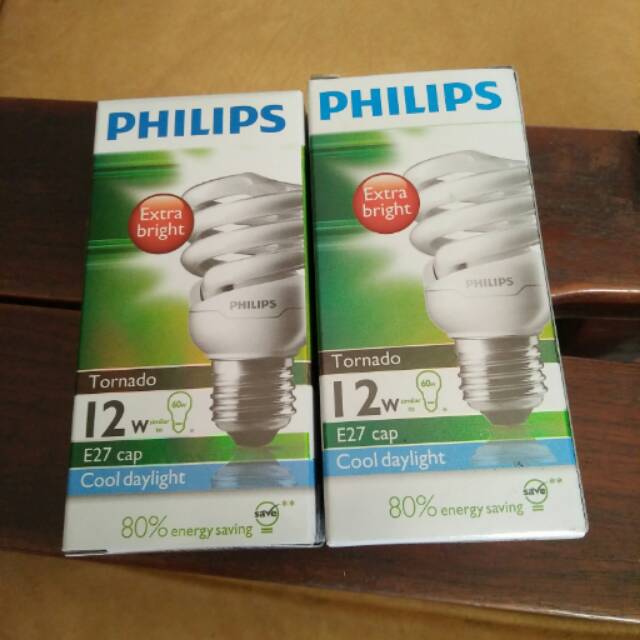 Lampu Philips Tornado / Spiral 12w ( 12 watt ) Putih