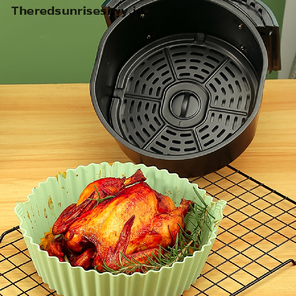 # Alat Rumah Tangga # Baki Keranjang Air Fryer Pizza Bahan Silikon Ukuran 19 / 22cm Untuk Oven