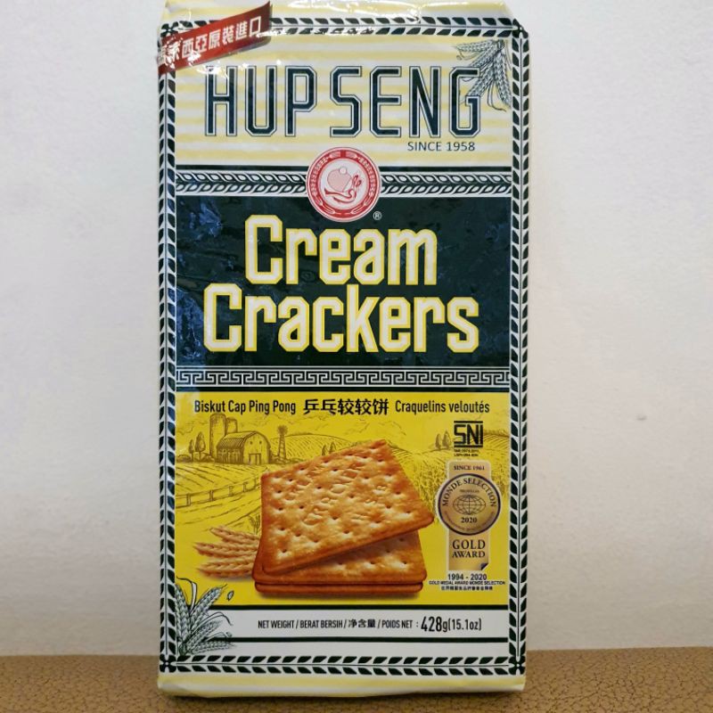 

Hup Seng Cream Crackers Biscuit 428 gram Biskuit Hupseng Cream Cracker Rasa Asin 428gr