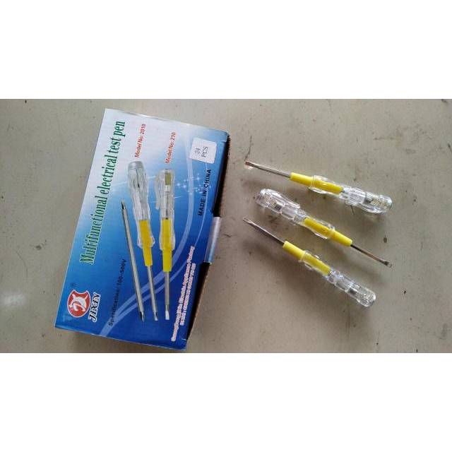 Obeng Tespen  Transparan / Electric pen/OBENG TESPEN LISTRIK AC TEST PEN TESTPEN/Screwdriver Tespen BERKUALITAS