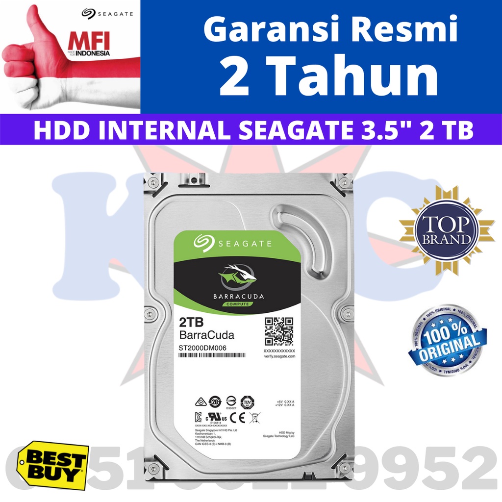 Seagate Barracuda 2TB - HDD PC 3.5 Inch