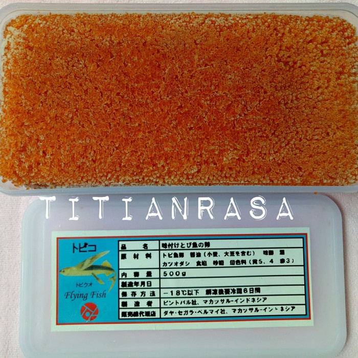 

sa2011aa Tobiko Orange Telur Ikan Terbang 100Gram Xa20X1