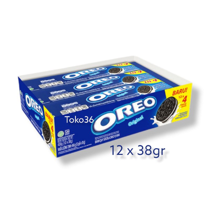 Oreo isi 4 38gr ori/strawberry/coklat