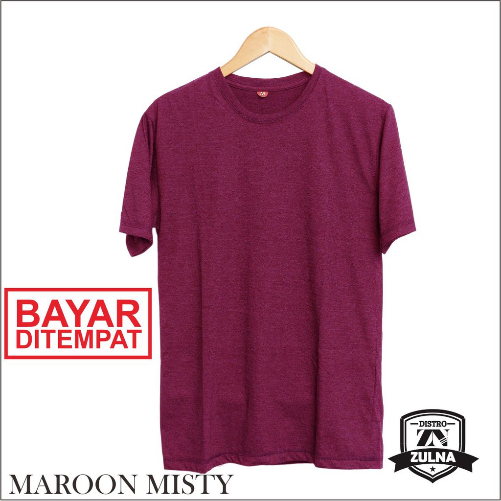  BAJU  KAOS  POLOS DISTRO MAROON MISTY KAOS  PRIA DAN WANITA  