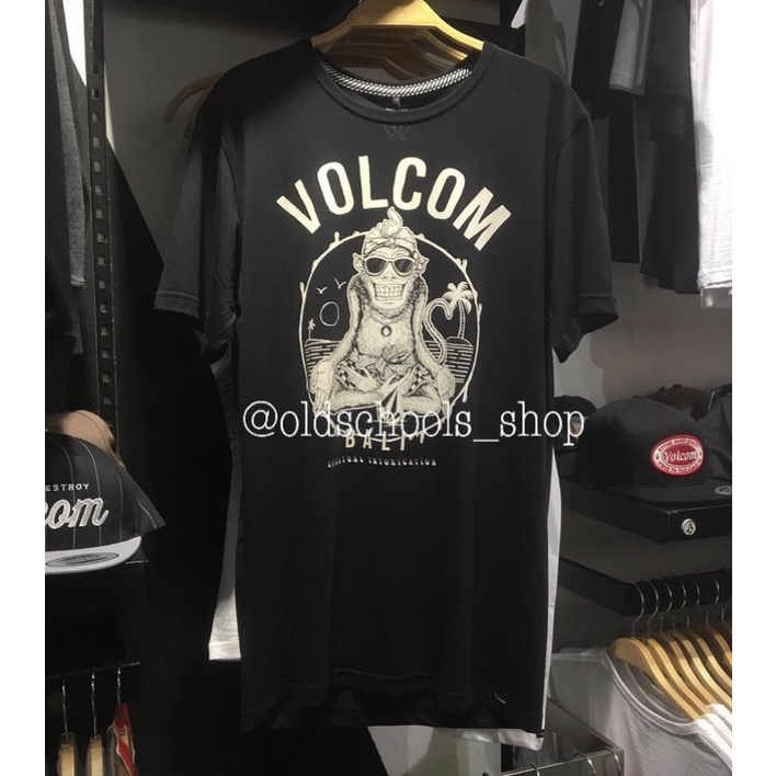 kaos volcom monkey Bali black