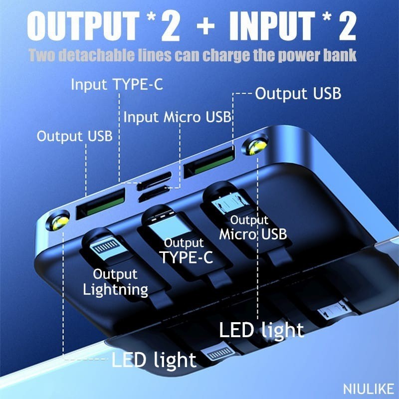 Power Bank RGK P368 Fast Charging LED Display Real Full 12.000mAh 2.1A