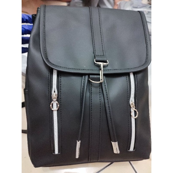 Tas ransel wanita serut 2 seleting