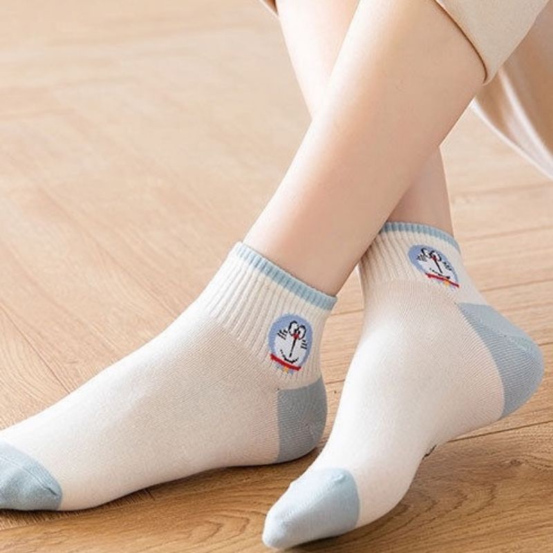 [COD] Kaos Kaki Pendek Import Ala Korea Motif Karakter Kartun Biru Cute Kaos Kaki Fashion Import Kaos Kaki Pendek Wanita