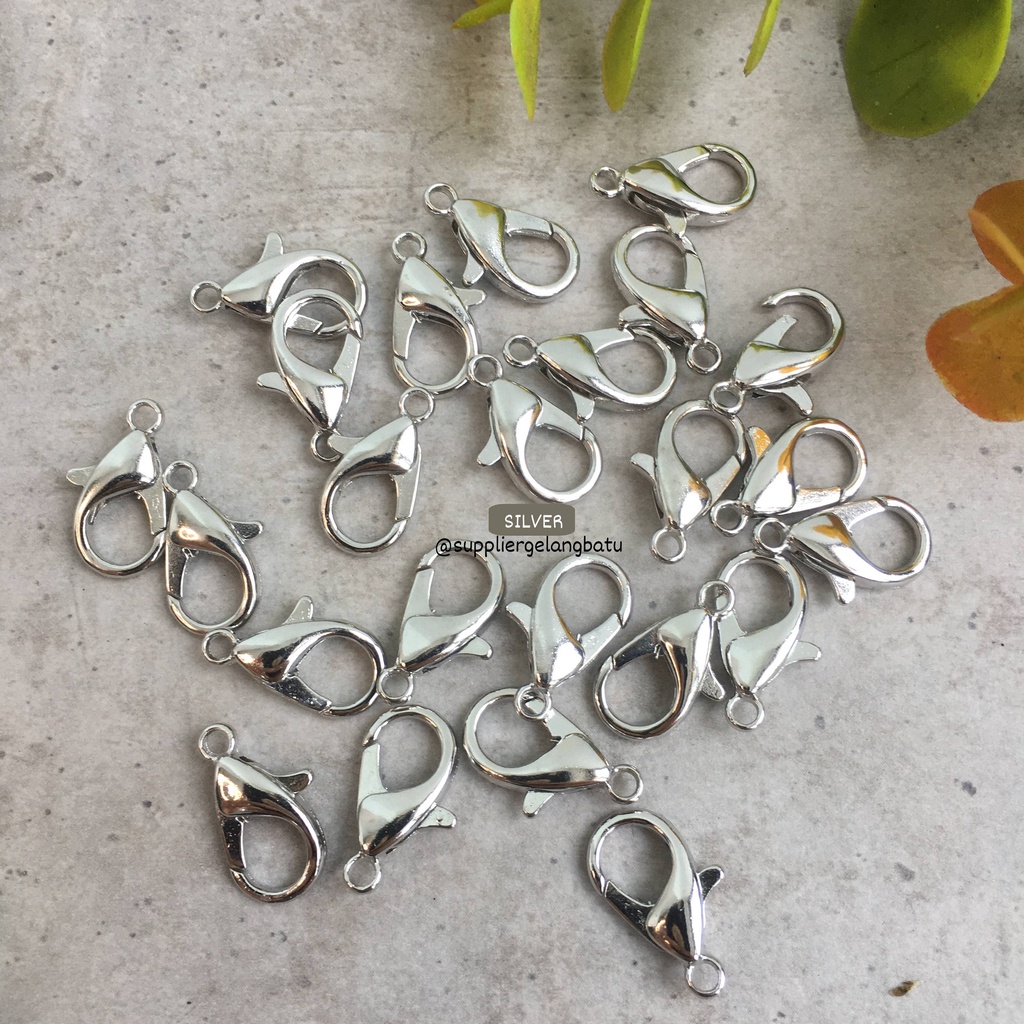 spacer Kait udang / kokot udang 14mm SILVER GOLD kait ujung masker