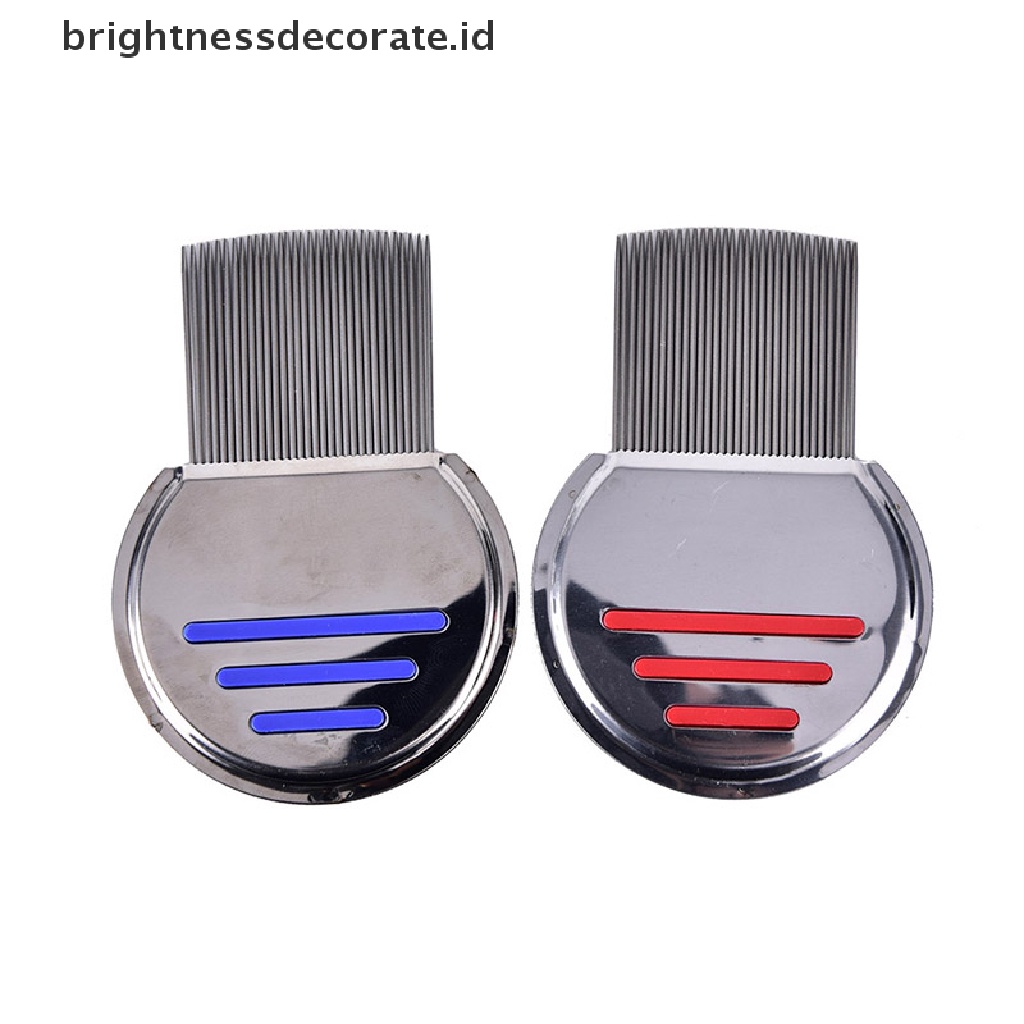 1 Pc Sisir Kutu Rambut Bahan Stainless Steel