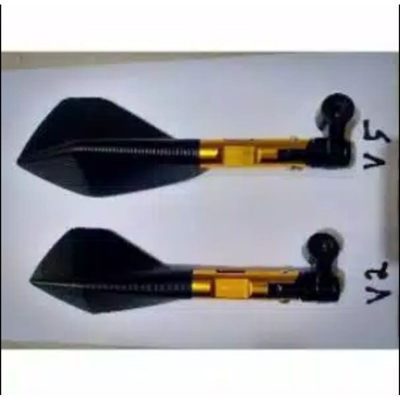 Spion Tomok V2 &amp; V5 Kaca Biru Full CNC Yamaha Honda Suzuki Kawasaki Universal