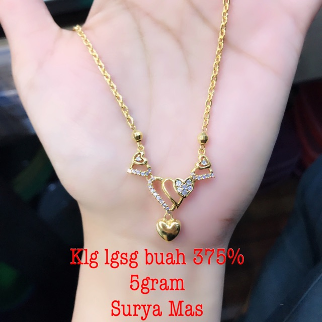 Kalung buah dewasa emas 375%