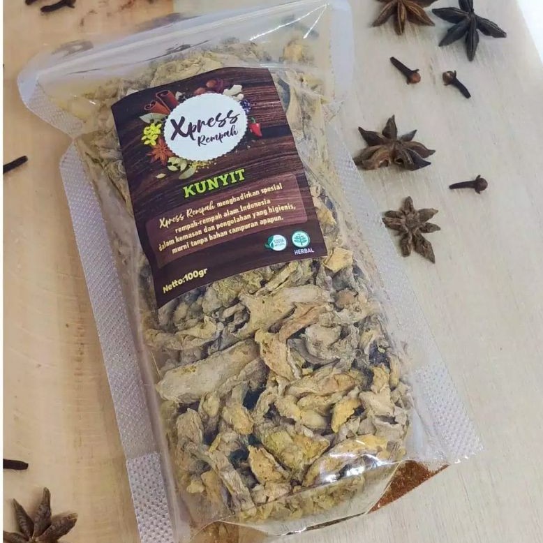 

XPRESSREMPAHSTORE - Kunyit Kunir Kering / Rempah Herbal / JSR / Premium Quality / 100gram