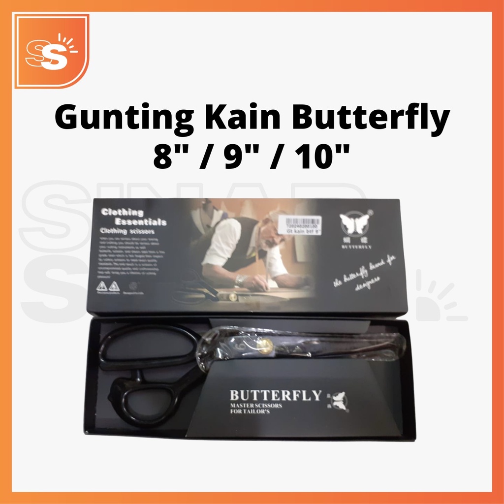 Gunting Potong Bahan Kain / Gunting Butterfly 8&quot; / Gunting Tailor