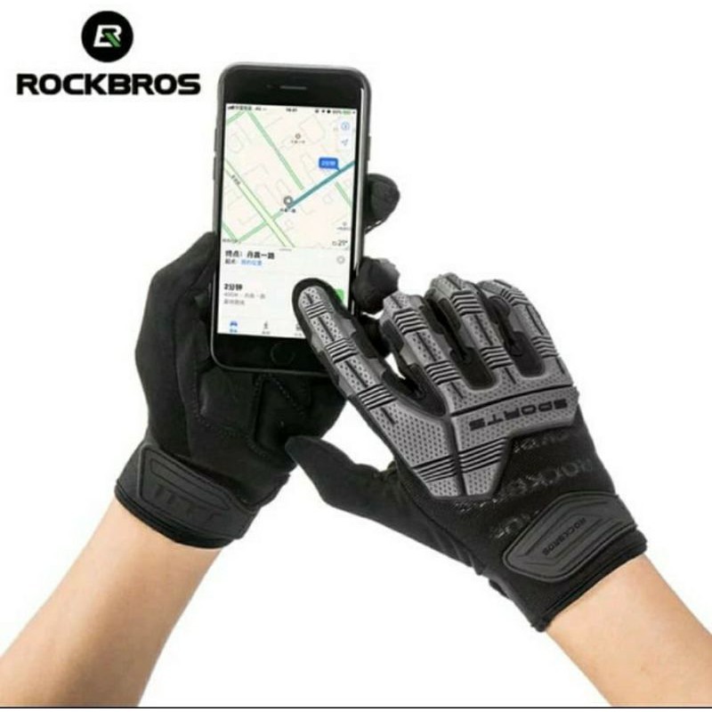 Sarung Tangan Full Finger Gloves Rockbros S210 Motor Sepeda MTB cross