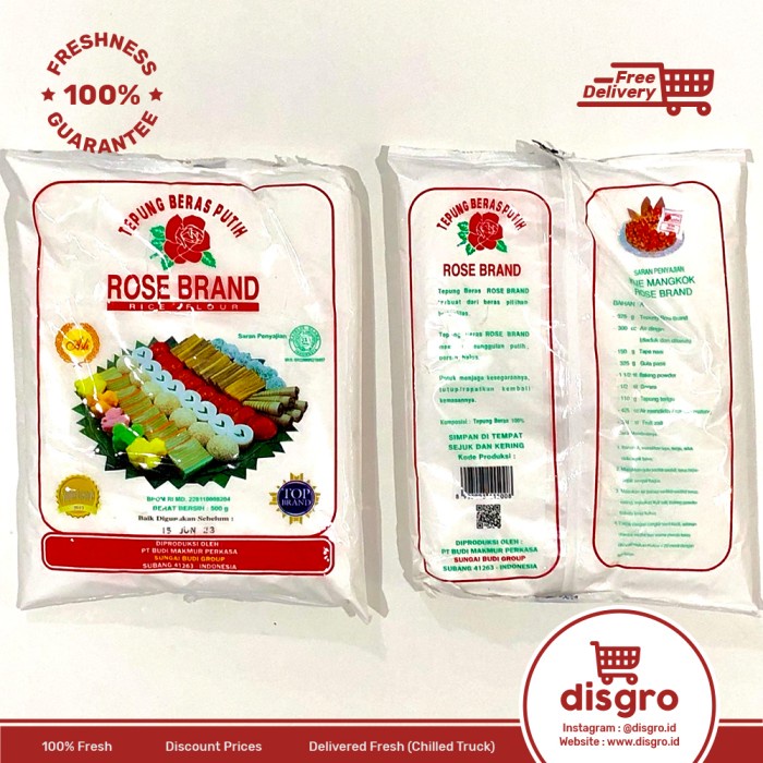 

ketan-beras-tepung- tepung beras putih rose brand 500 gr tepung beras rosebrand 500gr -tepung-beras-