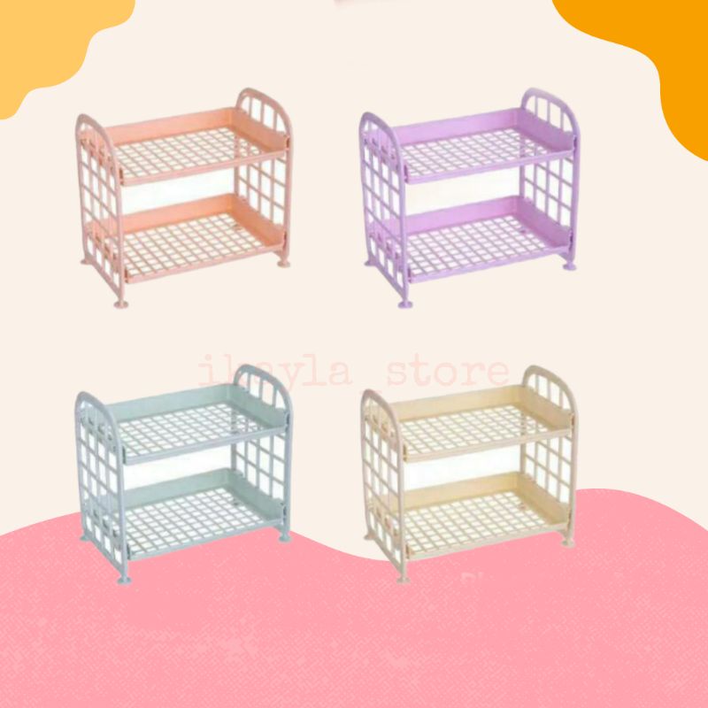 RAK MINI PLASTIK 2 SUSUN RAK2 TINGKAT SERBAGUNA MULTIFUNGSI TERMURAH