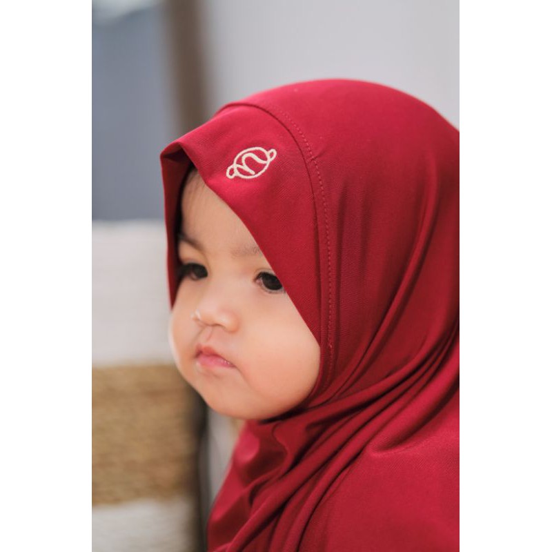 Gamis anak perempuan Baju muslim anak perempuan baju gamis anak perempuan Nuha Maroon  M 2 Tahun