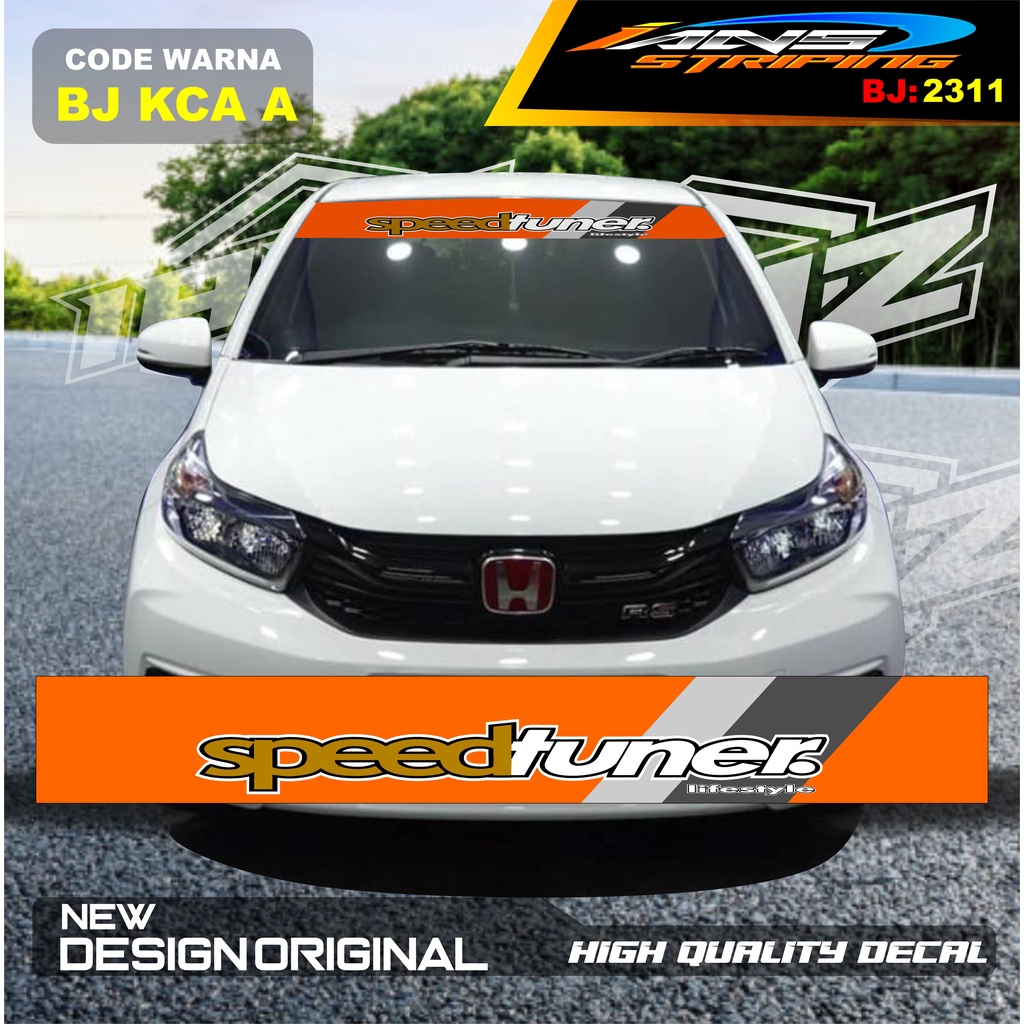 STIKER DECAL KACA DEPAN MOBIL BRIO / STICKER KACA DEPAN MOBIL HONDA JAZZ / VARIASI STIKER MOBIL AYLA