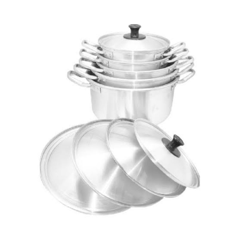 Maspion Panci Jawa Susun 1 set isi 5pcs 16cm 18cm 20cm 22cm 24cm Aluminium
