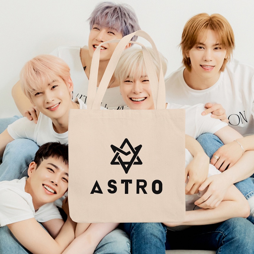 Tote Bag Astro Logo canvas blacu