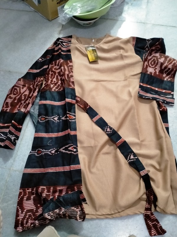 Tey-17 Batik Wanita Asj Sa Hrb026 Kenongo Kemeja Tosca Pendek