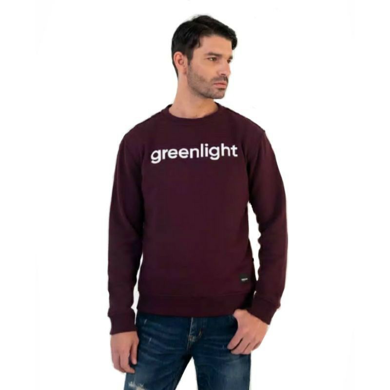 hoodie greenlight/ jaket greenlight/ sweater greenlight / hoodie sweater ariel / sweaterhoodie pria-Crewneck marun GL