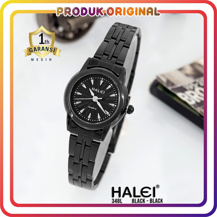 COD DISTRIBUTOR JAM TANGAN WANITA HALEI ORIGINAL 348 POLOS STAINLESS STEEL WATER RESISTANT