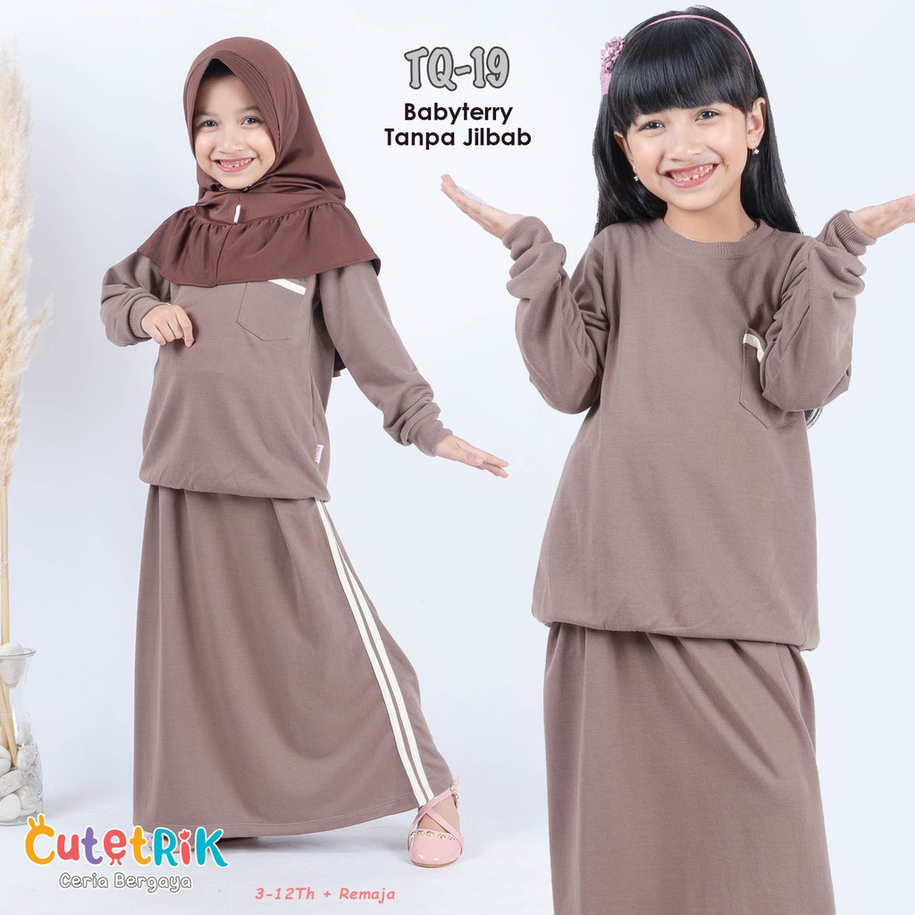 Setelan Rok Anak Usia  3 - 4 Tahun Murah baju muslim anak perempuan murah by Cutetrik Bahan Babyterr