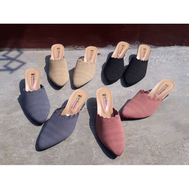 Heels Hak Kaca Rajut Import by Alassuku.ID