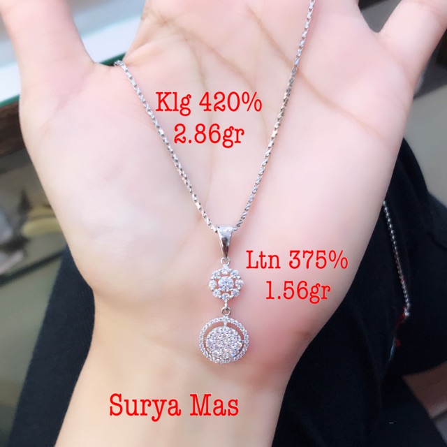 Kalung dan liontin emas 420%&375%