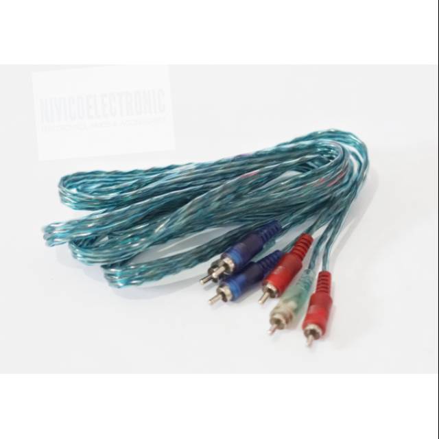 Kabel RCA 3-3 transparan 4.5m
