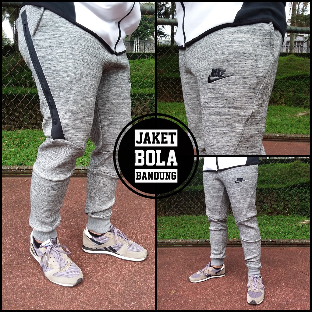 CELANA PANJANG JOGGER NIKE TECH OREO GREY GRADE A+. BAHAN ORIGINAL, FOTO ASLI 