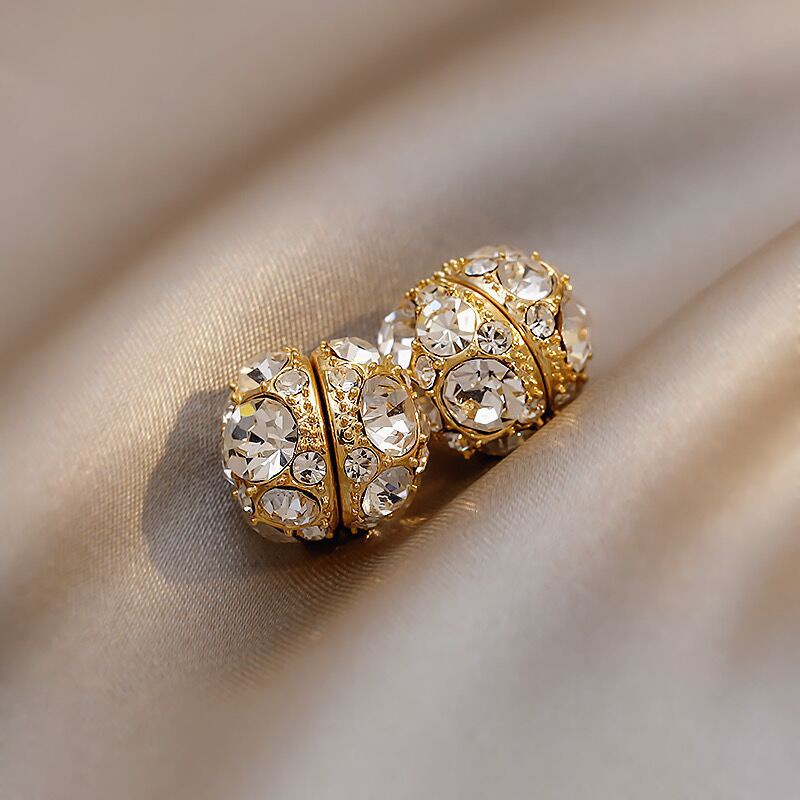 Anting Stud Kristal Elegan Gaya Korea Untuk Wanita