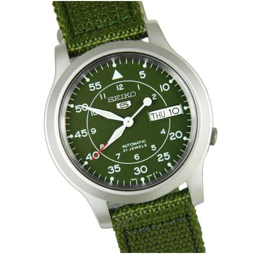 Super Sale Seiko 5 Automatic SNK805K2 Green Dial & Nylon Strap l SNK 805 Ready Stock